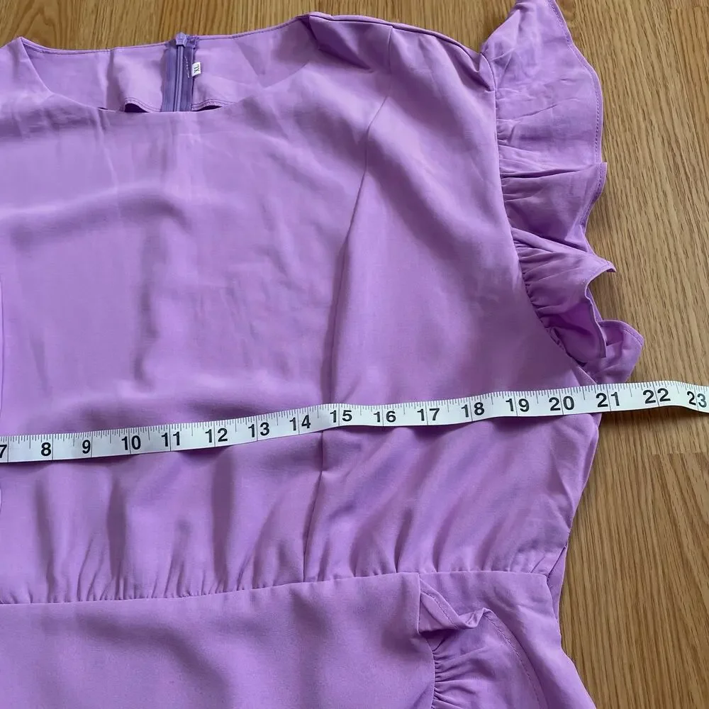 Lavender Ruffle Dress - Picture 7 of 10